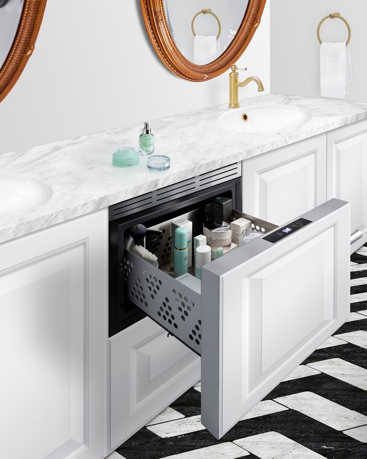 Summit LX1D 18" Wide Built-In Beautifridge Cosmetics Refrigerated Drawer