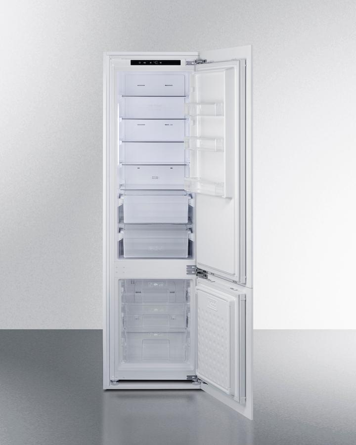 Summit FFBF11NT 24" Wide Fully Integrated Bottom Mount Refrigerator-Freezer (Panel Not Included)