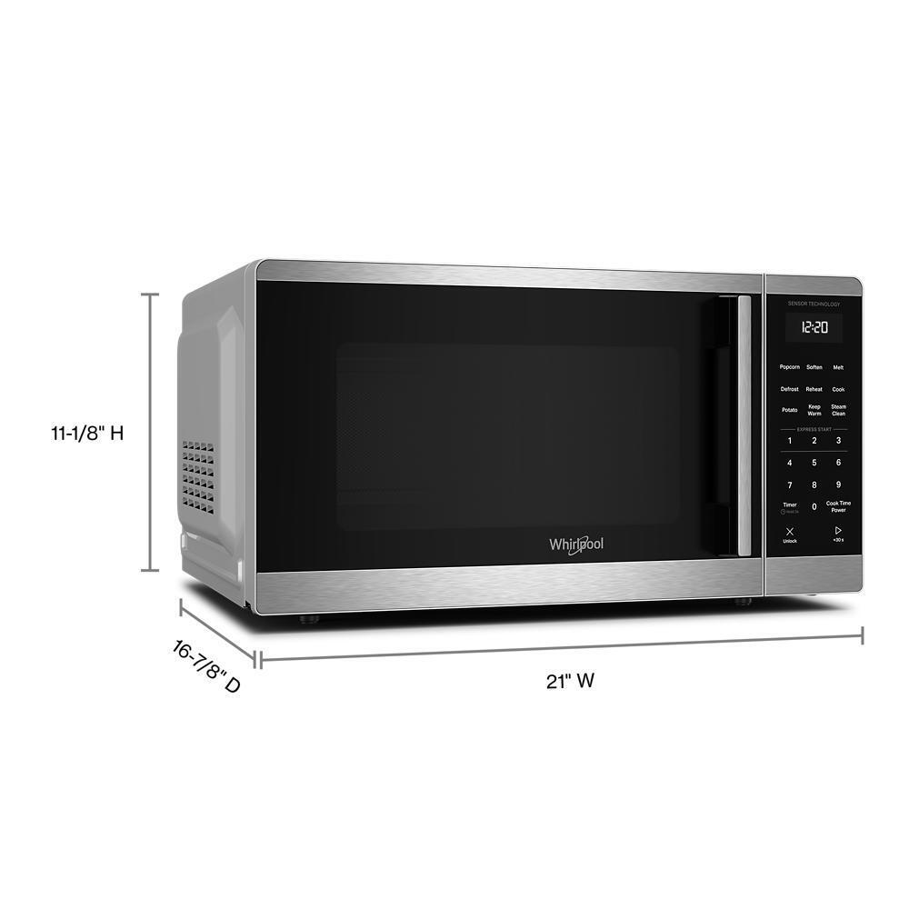 Whirlpool WMCS4321TZ 1.1 Cu. Ft. Stainless Steel Countertop Microwave With Sensor Cooking - 1000 Watt
