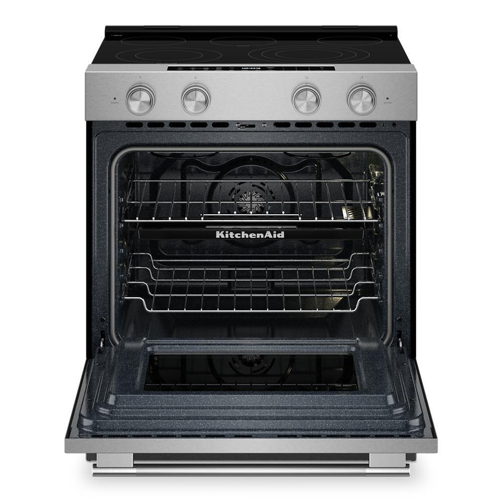 Kitchenaid KSES530SPS 5.3 Cu. Ft. Smart Slide-In Electric Range With Two Even-Heat&#8482; Hyper Elements And Convection Cooking Modes