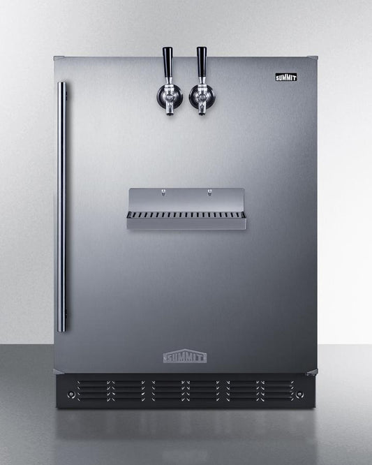 Summit SBC7BRSFRTPADA 24" Wide Front Tap Built-In Beer Kegerator, Ada-Compliant