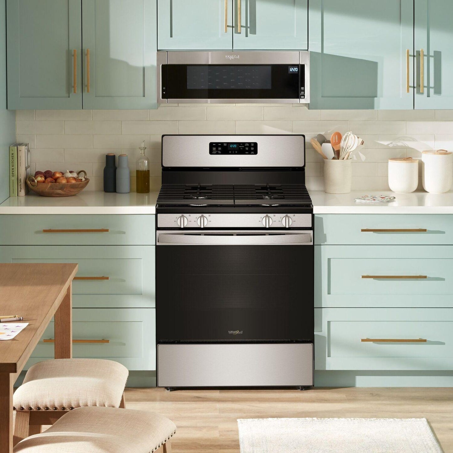 Whirlpool WFGS3030RS 30-Inch Gas Range With Crispy Mode And Dishwasher Safe Grates