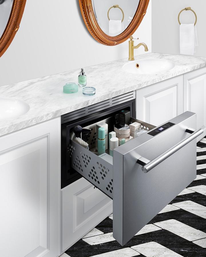 Summit LX1D 18" Wide Built-In Beautifridge Cosmetics Refrigerated Drawer