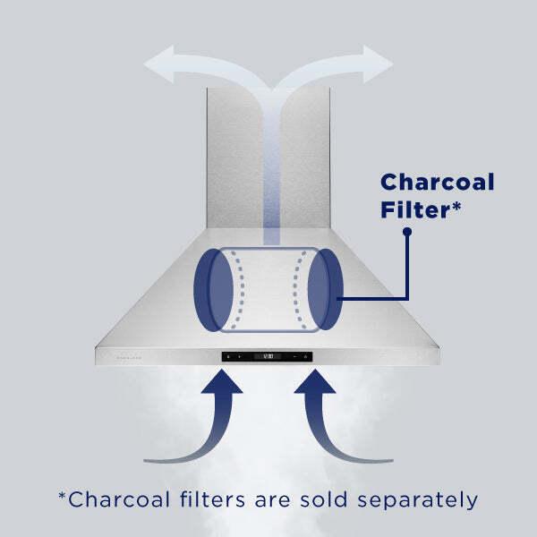 Hauslane WM538SS36 Hauslane Chef 36-In Convertible Stainless Steel Wall-Mounted Range Hood