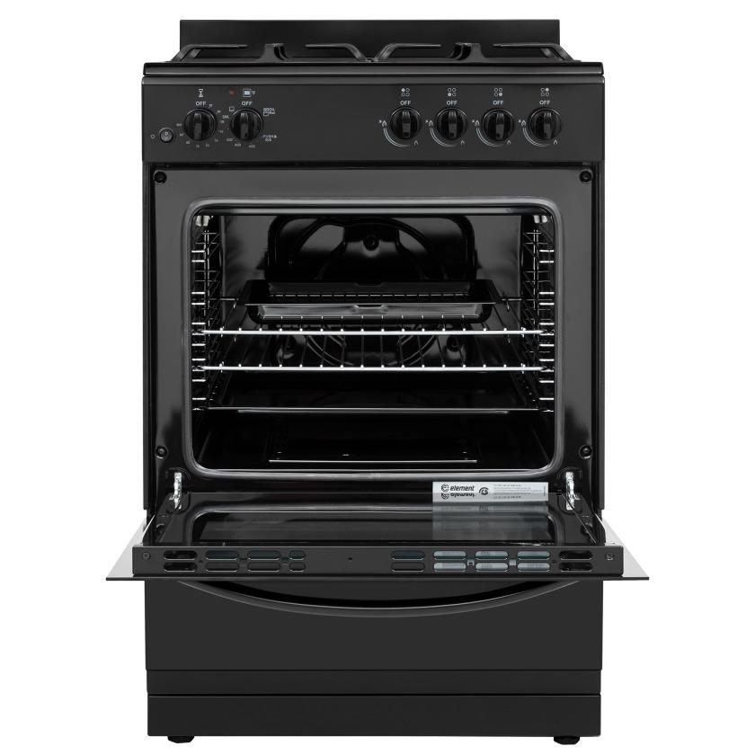 Element Appliance EGR244MCCB Element 2.4 Cu. Ft. 24 Gas Range - Black (Egr244Mccb)