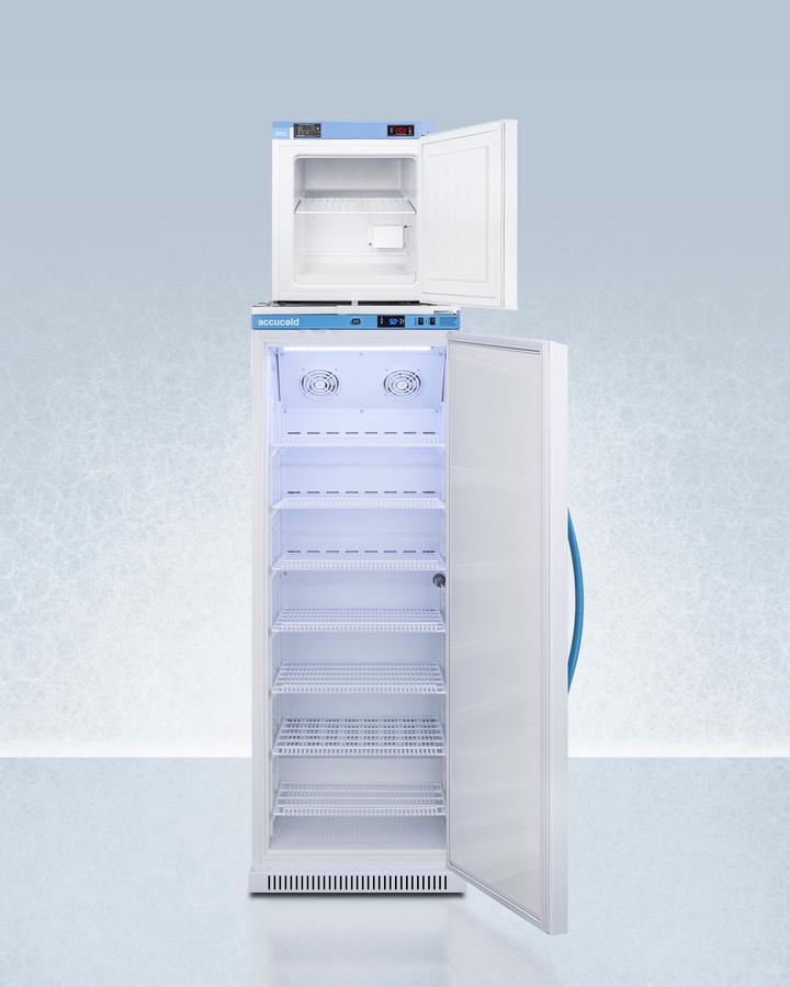 Summit ARS12PVFS24LSTACKMED2 24" Wide All-Refrigerator/All-Freezer Combination