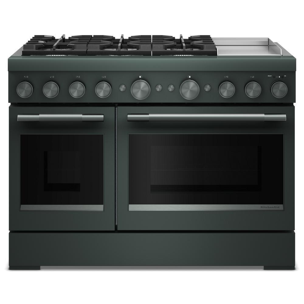 Kitchenaid KFDD948SJP 48-Inch 6 Burner Commercial-Style Dual Fuel Range With Griddle