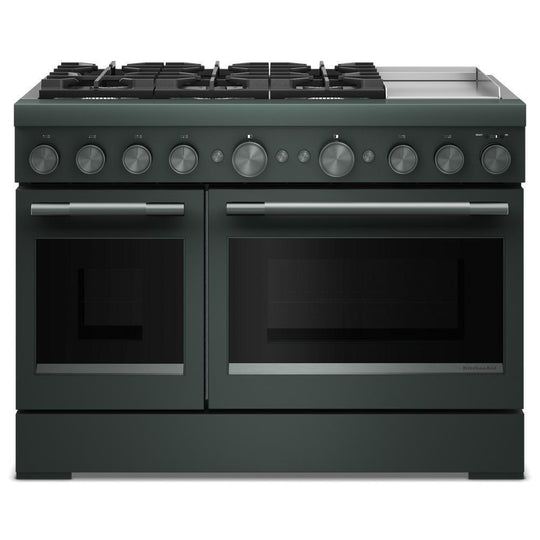 Kitchenaid KFDD948SJP 48-Inch 6 Burner Commercial-Style Dual Fuel Range With Griddle