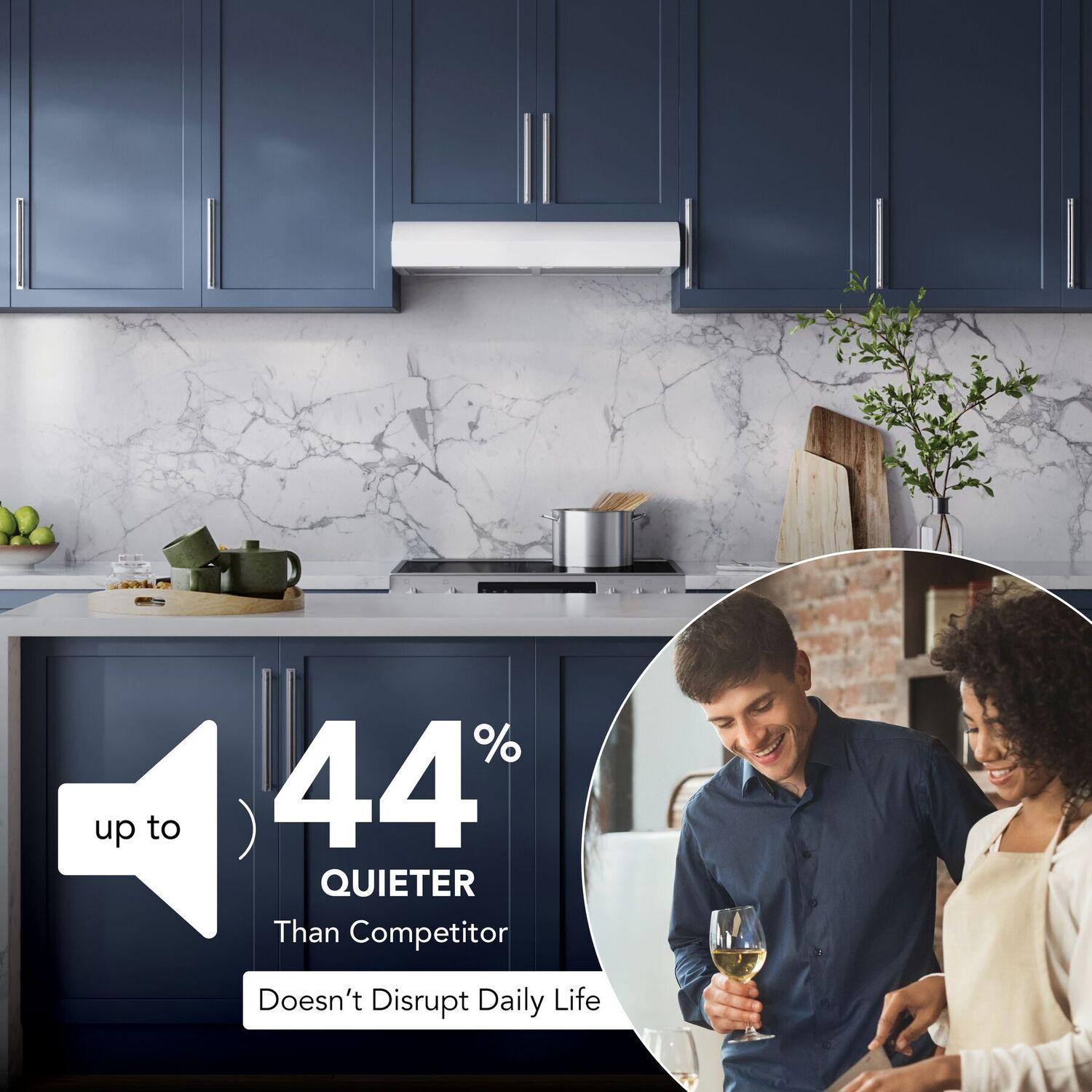 Broan MTR1303WW Broan-Nutone 30-Inch Under Cabinet Range Hood, Energy Star, 350 Max Blower Cfm, White