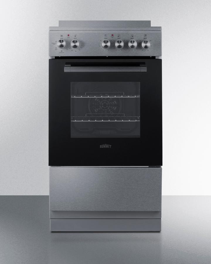 Summit REXT20SS 20" Wide Electric Smooth-Top Range