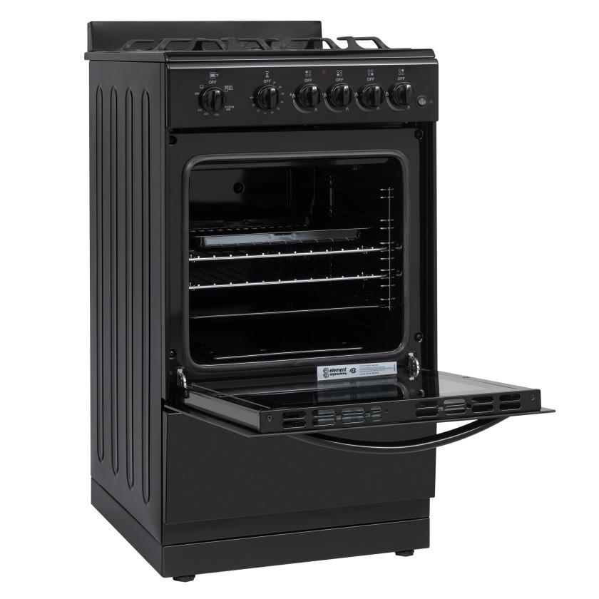 Element Appliance EGR204MCCB Element 1.9 Cu. Ft. 20 Gas Range - Black (Egr204Mccb)