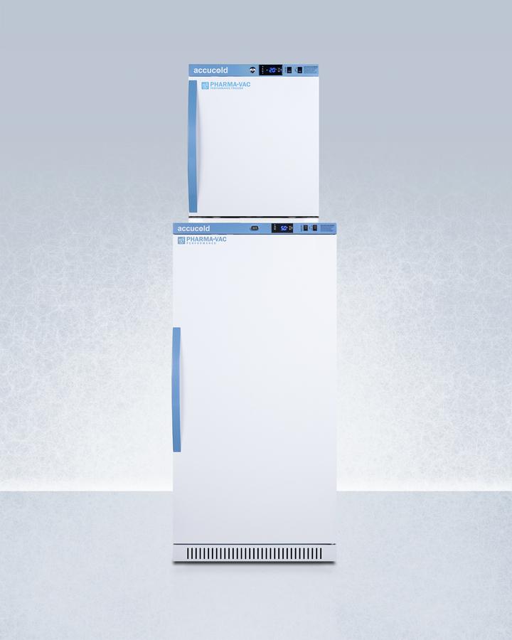 Summit ARS8PVAFZ1PVSTACK 24" Wide Performance Series All-Refrigerator/All-Freezer Combination