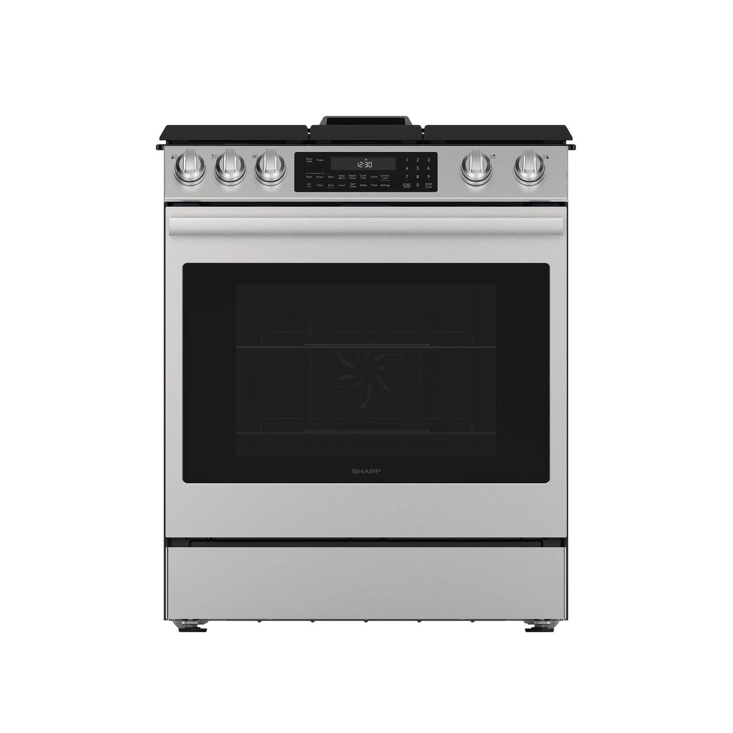 Sharp SSG3074SNS 30 In. 5 Burner 6.1 Cu. Ft. Slide-In Gas Range With Convection