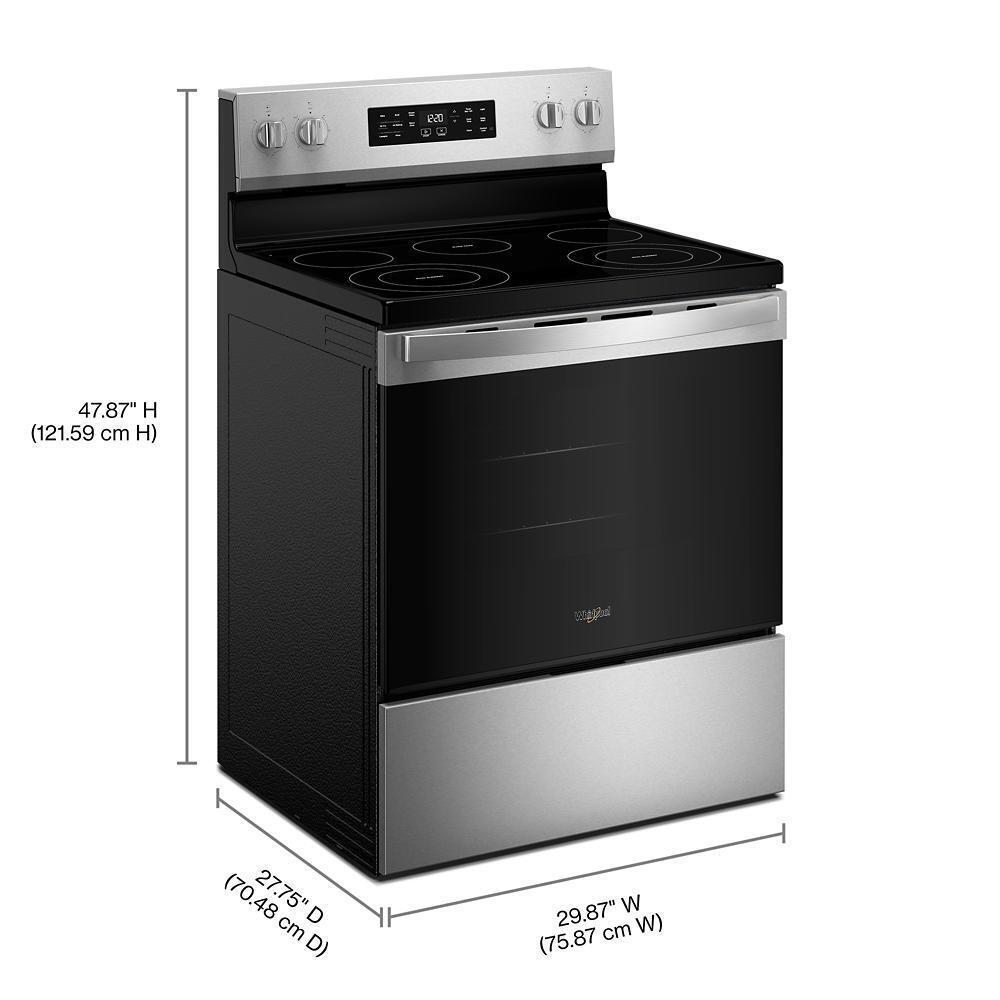 Whirlpool WFES4530SS 30-Inch Electric Range With Air Cooking Technology And Steam Clean