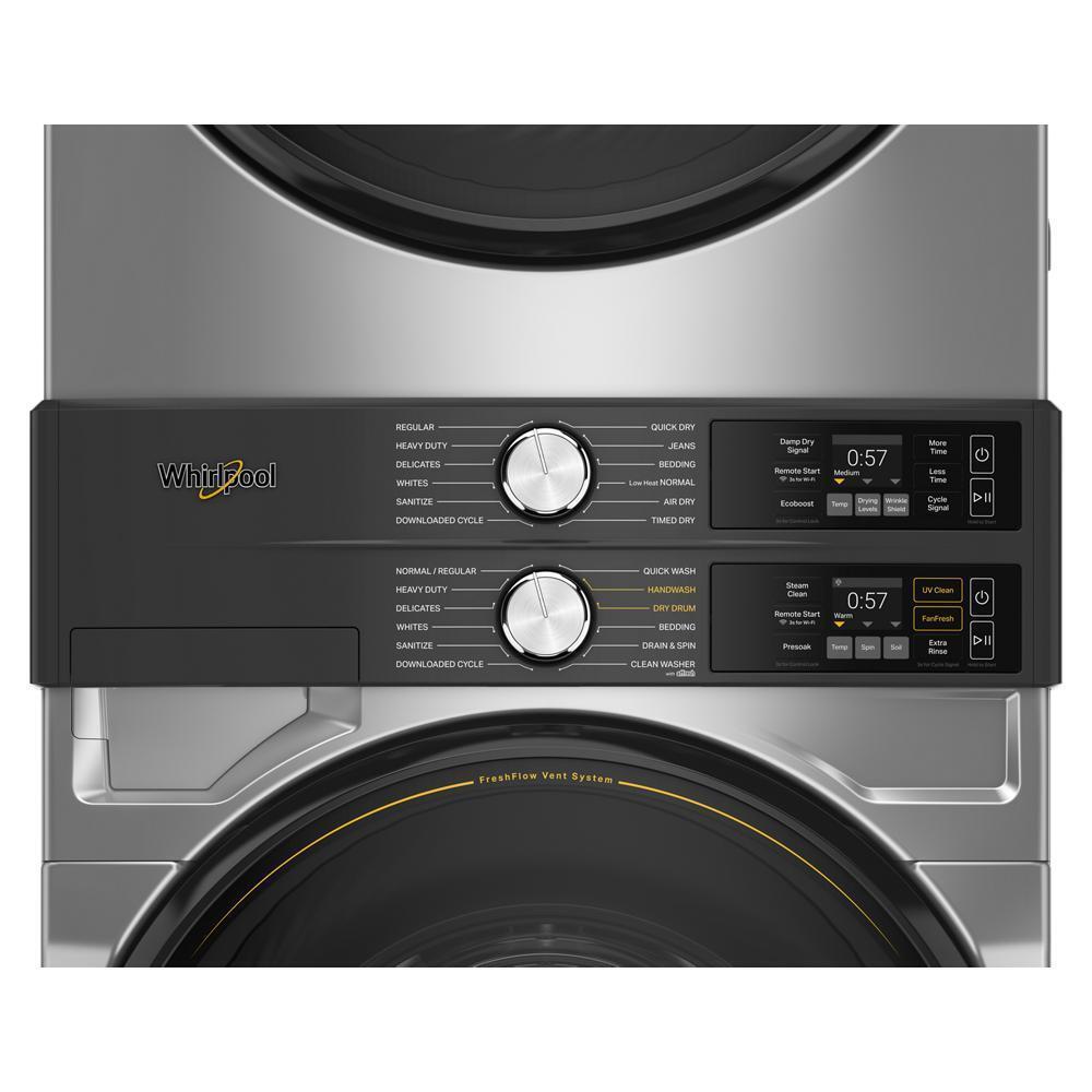 Whirlpool WGF5727TR Smart Energy Star® Front Load Laundry Tower With Uv Clean Technology & Freshflowtm Vent System 4.5 Cu. Ft. Washer & 7.4 Cu. Ft. Gas Dryer