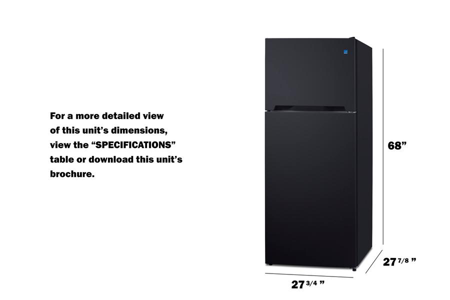 Summit CTR152B 28" Wide Top-Mount Refrigerator-Freezer