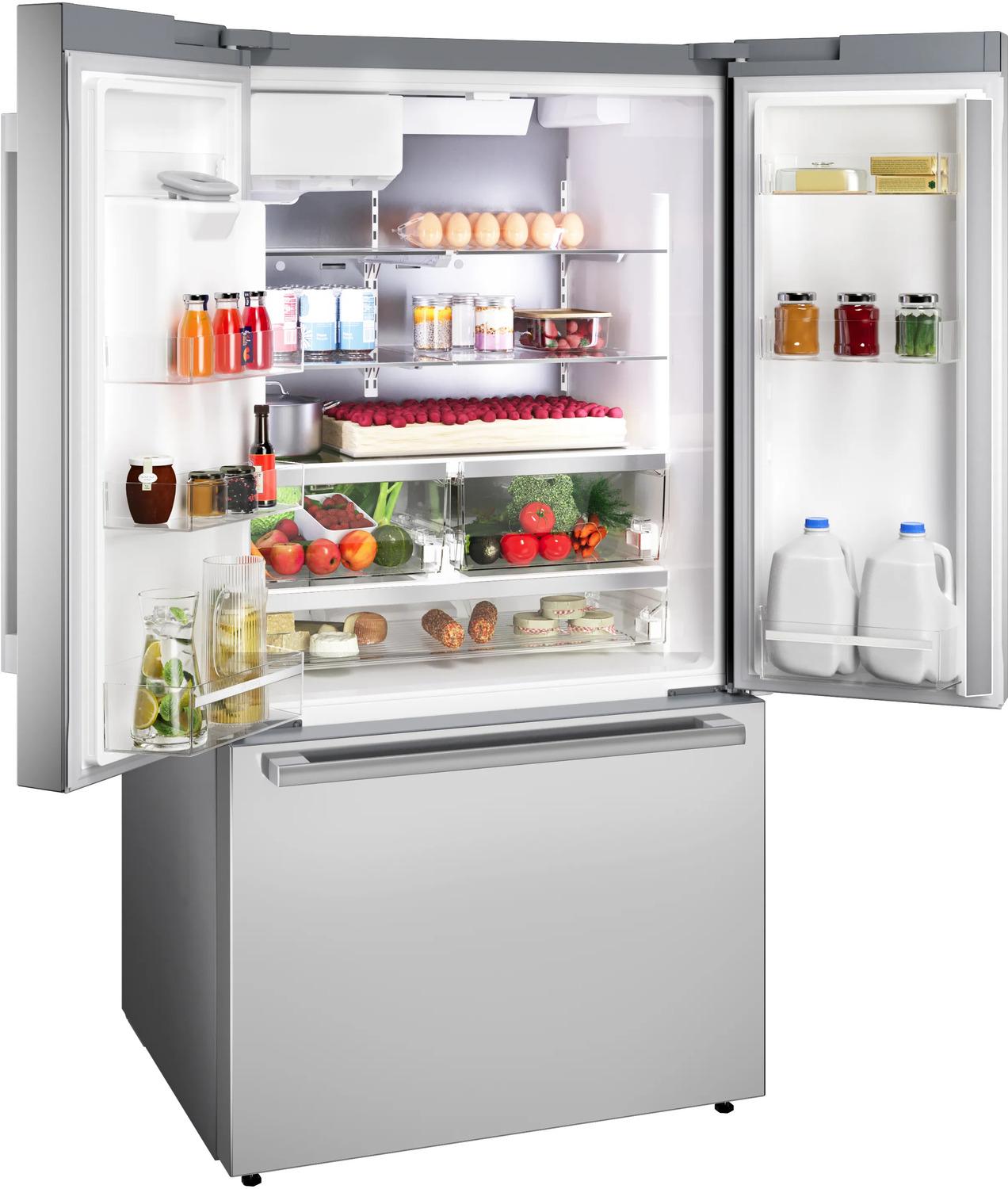 Bosch B36FD52SNS 500 Series French Door Bottom Mount Refrigerator 36" Stainless Steel (With Anti-Fingerprint)