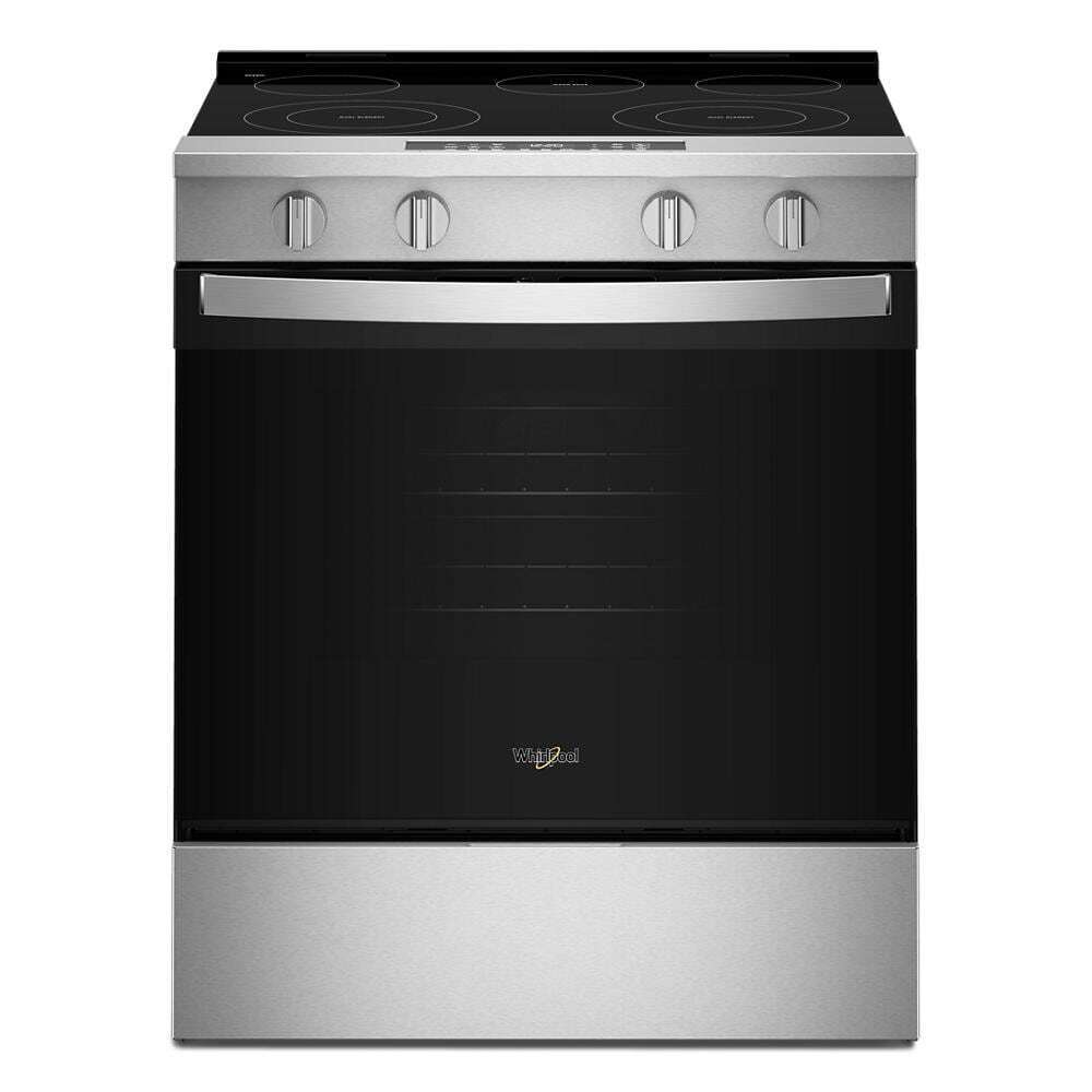 Whirlpool WSES4530TS 30-Inch Electric Smart Range With Air Cooking Technology And Steam Clean