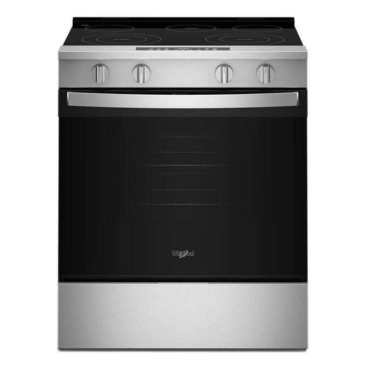 Whirlpool WSES4530TS 30-Inch Electric Smart Range With Air Cooking Technology And Steam Clean