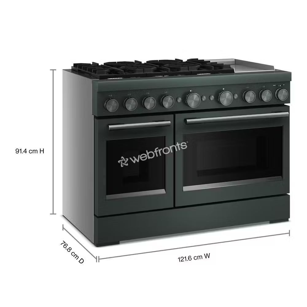 Kitchenaid KFDD948SJP 48-Inch 6 Burner Commercial-Style Dual Fuel Range With Griddle