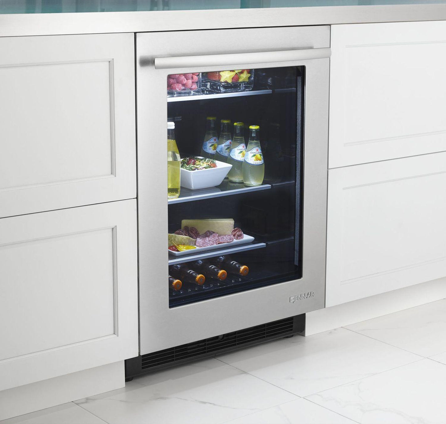 Jennair JUG24FLERS Euro-Style 24" Under Counter Refrigerator Stainless Steel