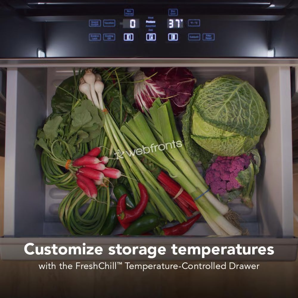 Kitchenaid KBSN748TPA 30 Cu. Ft. 48" Built-In Panel-Ready Side-By-Side Refrigerator With Platinum Interior