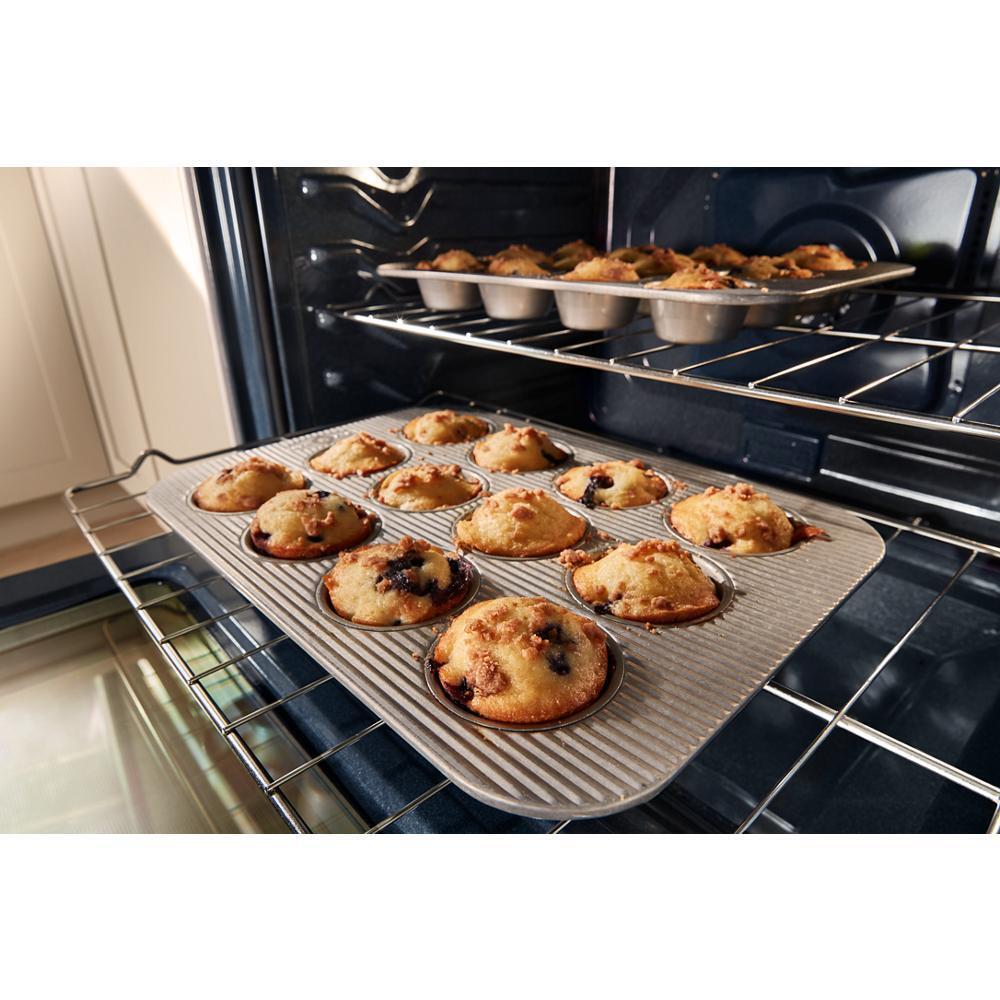 Whirlpool WSGS4530TB 30-Inch Gas Smart Range With Air Cooking Technology And Steam Clean