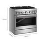 Kitchenaid KFDS936SSS 36-Inch 6 Burner Commercial-Style Dual Fuel Range With No Preheat Air Fry Mode