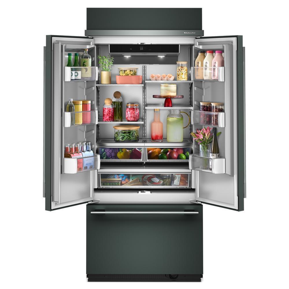 Kitchenaid KBFN536SJP 20.8 Cu. Ft. 36" Built-In French Door Bottom Mount Refrigerator With Platinum Interior
