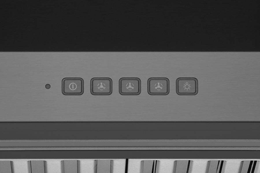 Hauslane WM590BSS30 Hauslane Chef 30-In Convertible Black Stainless Steel Wall-Mounted Range Hood