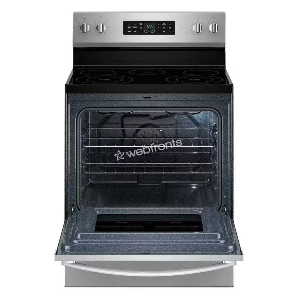 Whirlpool WFES4530SS 30-Inch Electric Range With Air Cooking Technology And Steam Clean