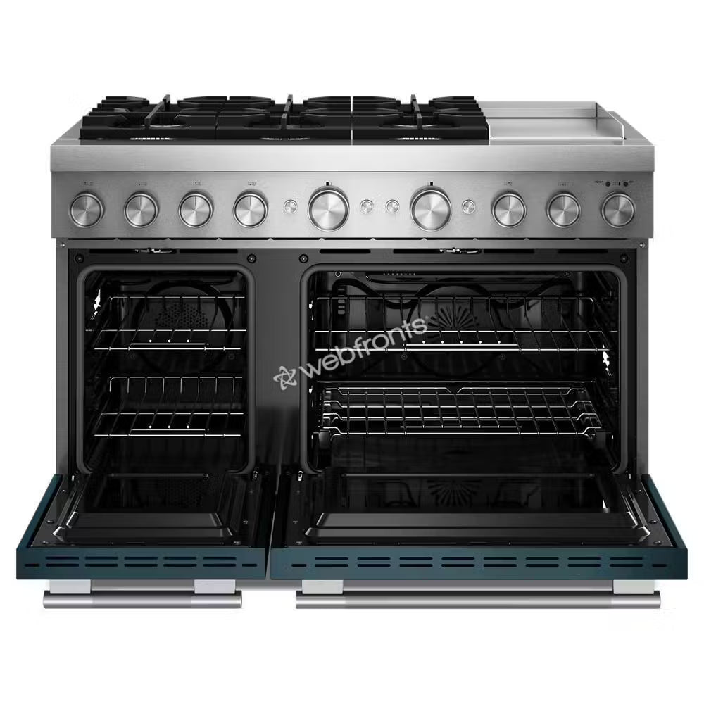 Kitchenaid KFDD948SAG 48-Inch 6 Burner Commercial-Style Dual Fuel Range With Griddle
