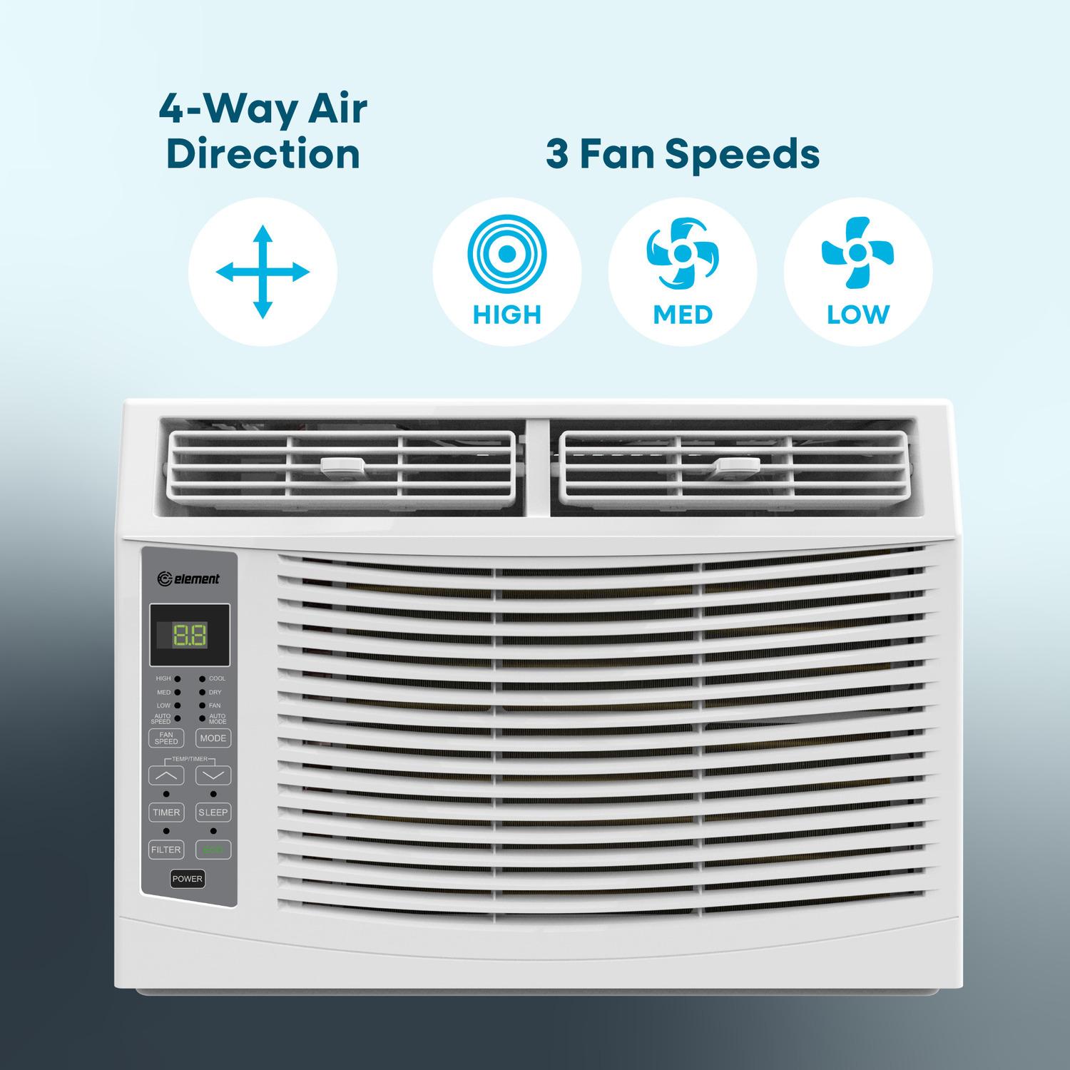 Element Appliance EWR06E Element 6,000 Btu Window Air Conditioner - White (Ewr06E)