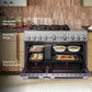 Kitchenaid KFDD948SWF 48-Inch 6 Burner Commercial-Style Dual Fuel Range With Griddle