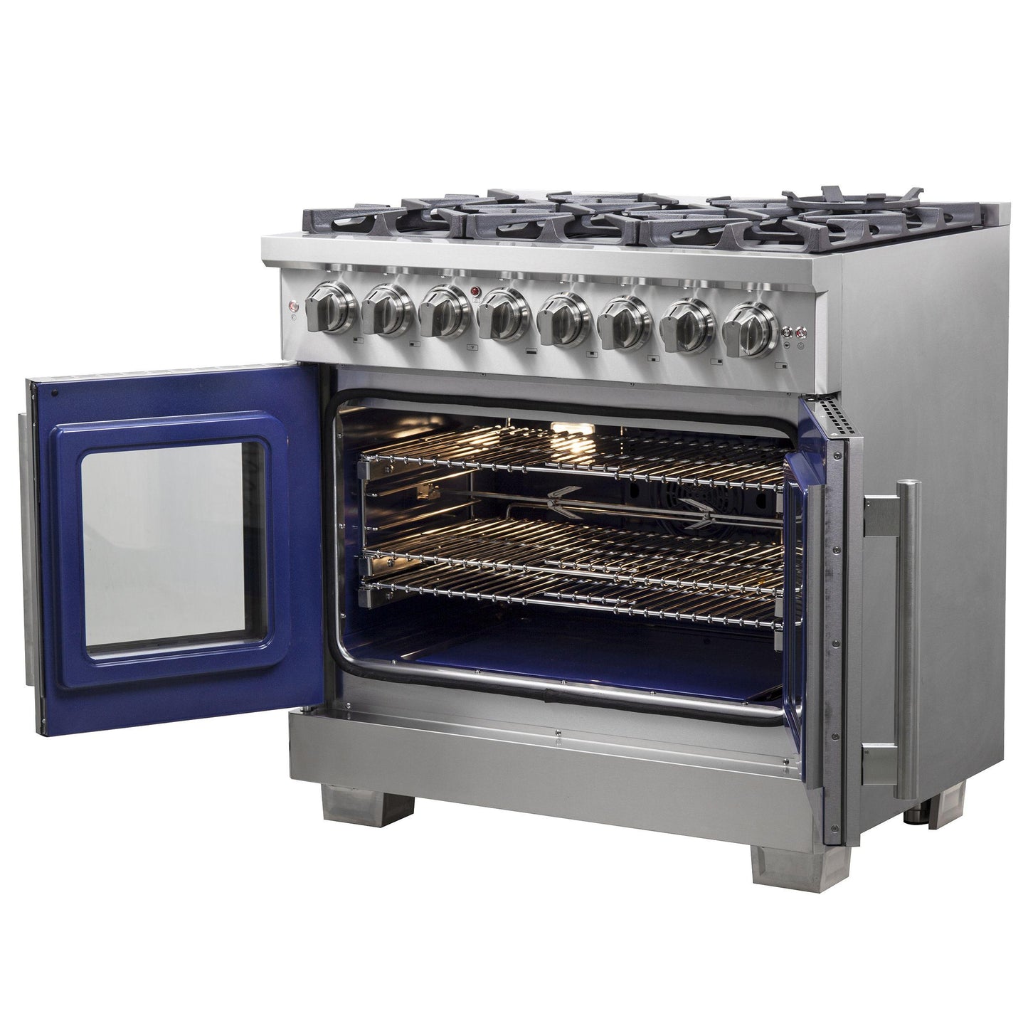 Forno FFSGS638736 Forno Capriasca 36" Freestanding French Door Dual Fuel Range