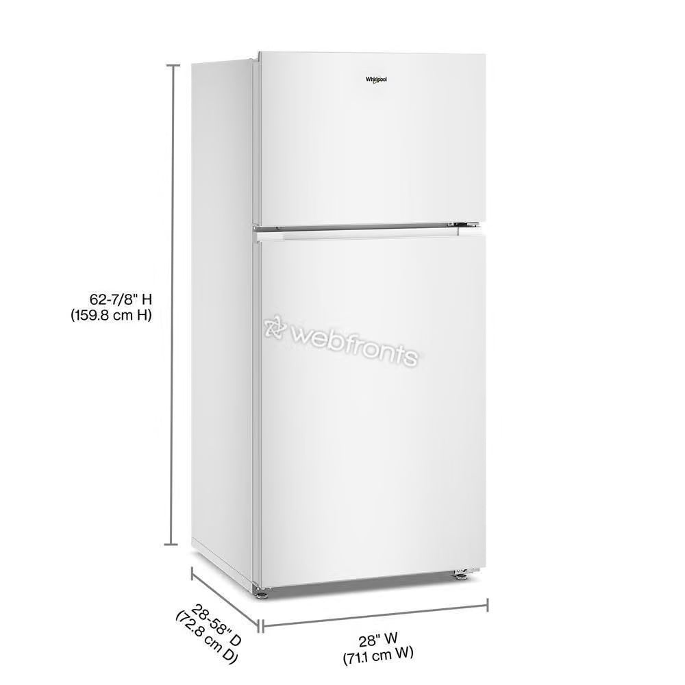 Whirlpool WRTX3014TW Whirlpool® 30-Inch Wide Top Freezer Refrigerator With Total Coverage Cooling- 14.3 Cu. Ft.