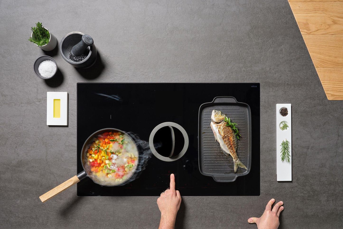 Elica ENI436BL Nikola Tesla Induction Downdraft Cooktop