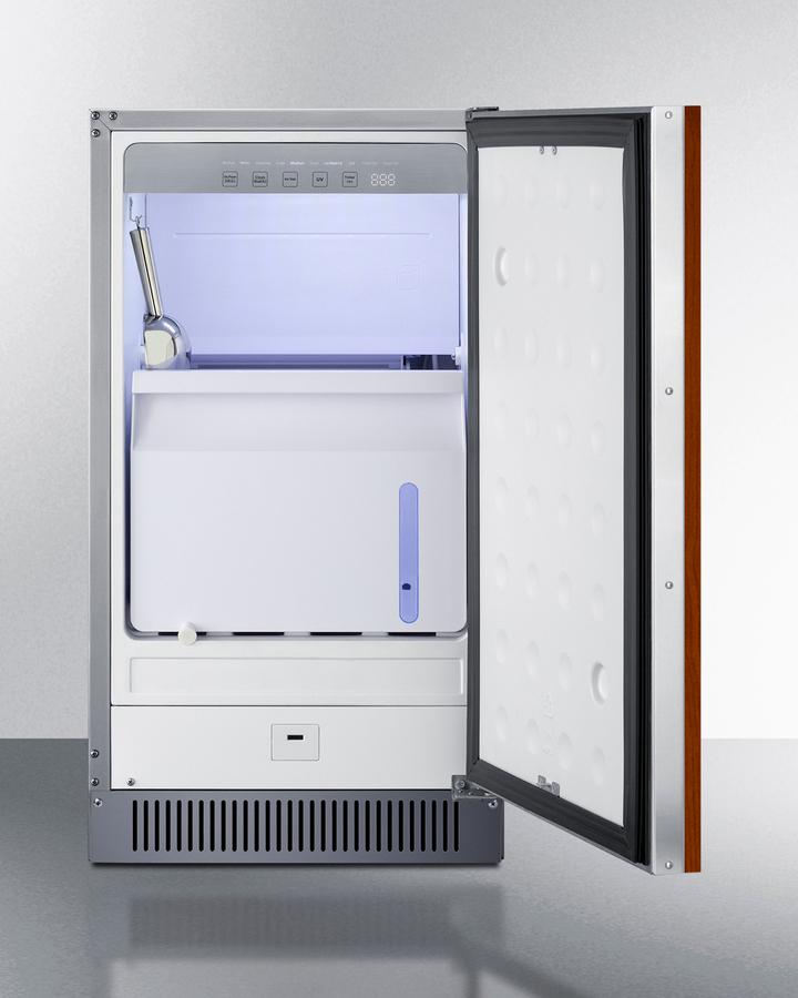 Summit BIM182OSADAIF 18" Wide Clear Outdoor Icemaker, Ada Compliant (Panel Not Included)