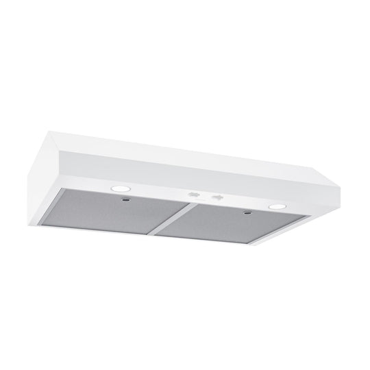 Broan GLA1363WW Glacier 36-Inch 350 Max Blower Cfm 1.5 Sones White Range Hood