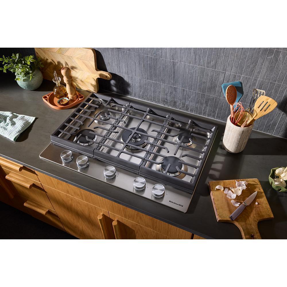 Kitchenaid KCGK730SSS Kitchenaid® 30 In. Gas Cooktop With 5 Burners And Integrated Wok Grate