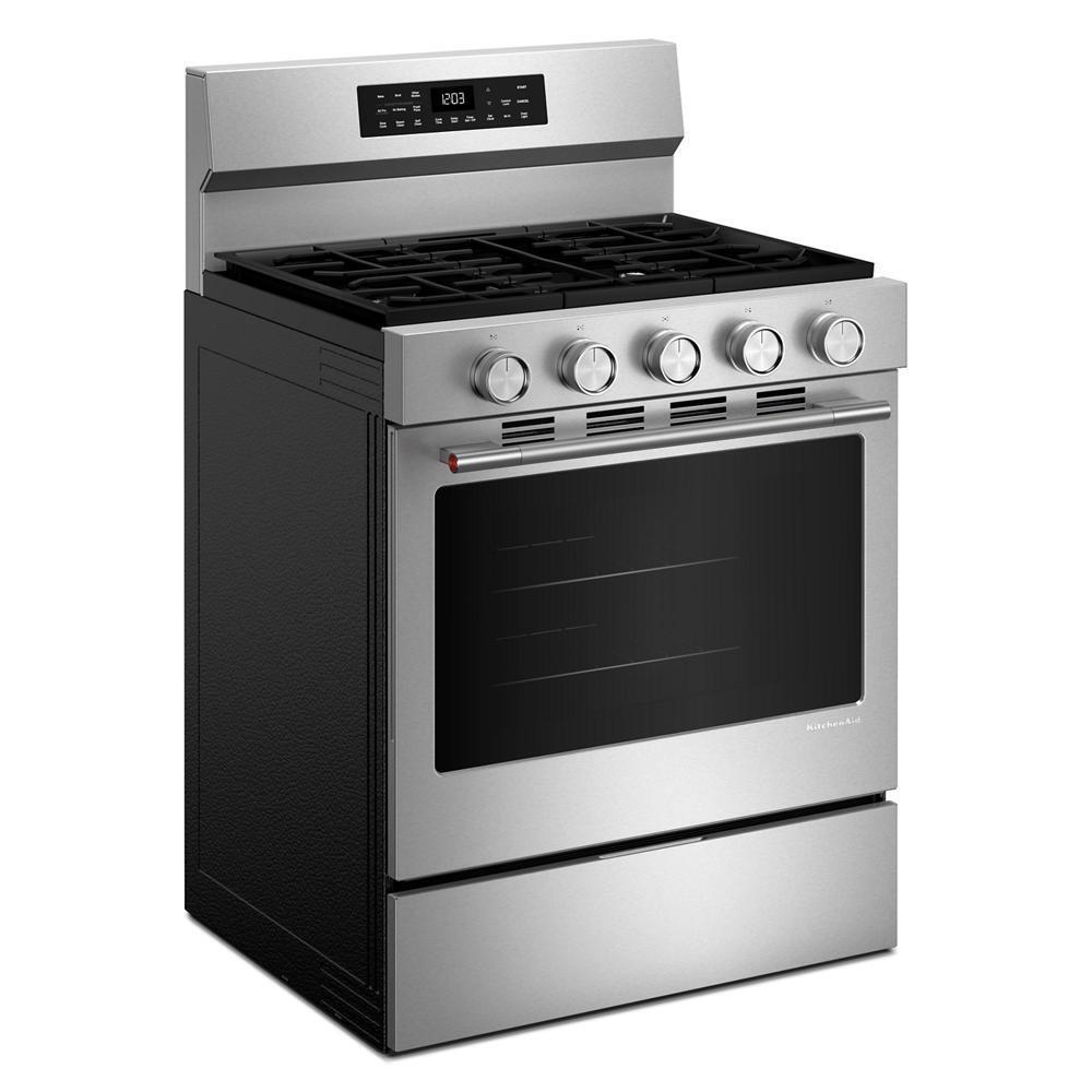 Kitchenaid KFGS330TPS 5.0 Cu. Ft. Smart Freestanding Gas Range With Convection Cooking Modes