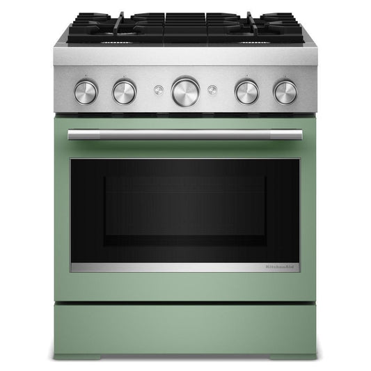 Kitchenaid KFDS930SDC 30-Inch 4 Burner Commercial-Style Dual Fuel Range With No Preheat Air Fry Mode