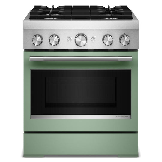 Kitchenaid KFDS930SDC 30-Inch 4 Burner Commercial-Style Dual Fuel Range With No Preheat Air Fry Mode