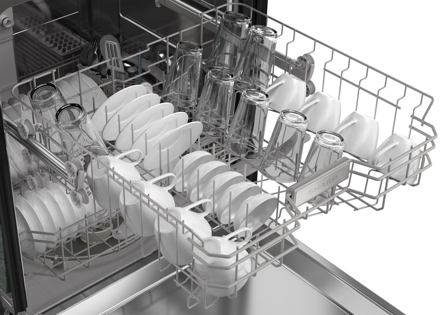 Sharp SDW6504MS Sharp 24 In. Stainless Steel Hybrid 52Db Dishwasher