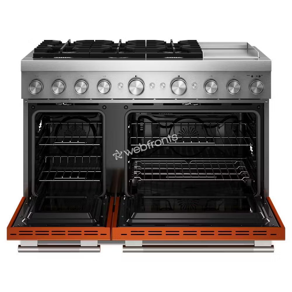 Kitchenaid KFDD948SSC 48-Inch 6 Burner Commercial-Style Dual Fuel Range With Griddle