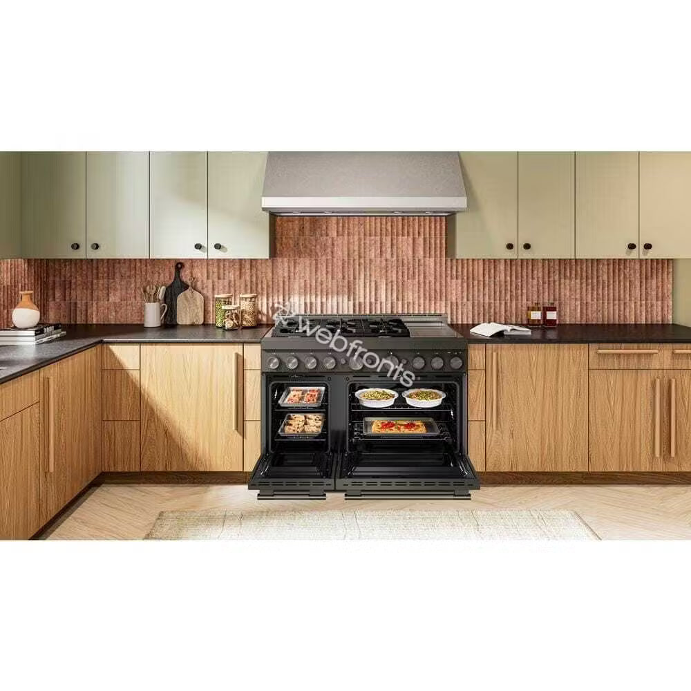 Kitchenaid KFGD948SBE Kitchenaid® 48-Inch 6 Burner Commercial-Style Gas Range With Griddle