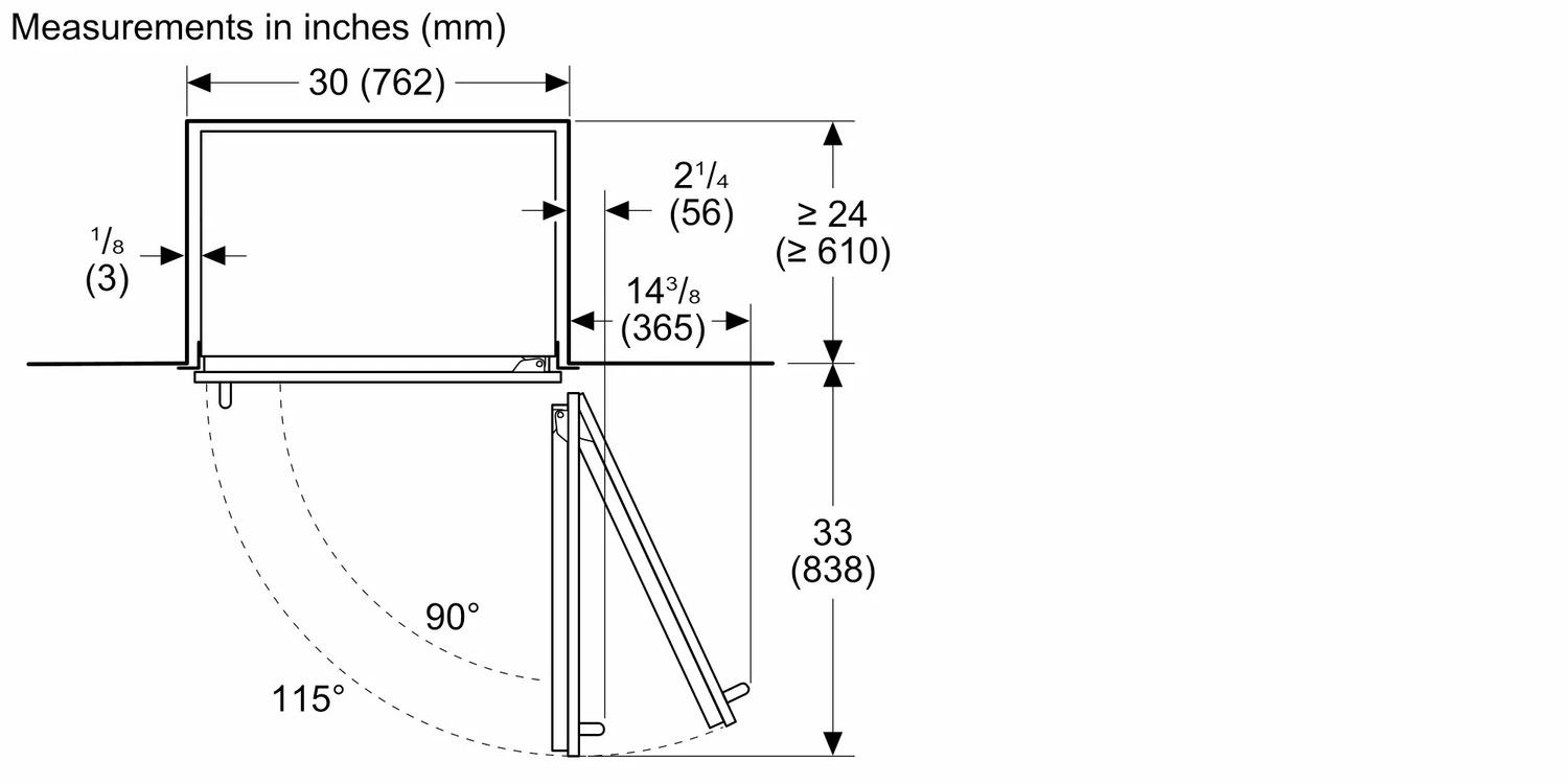 Bosch B30BB130SS Benchmark®, Vario Built-In Fridge-Freezer With Freezer At Bottom, 30'', Soft Close Flat Hinge