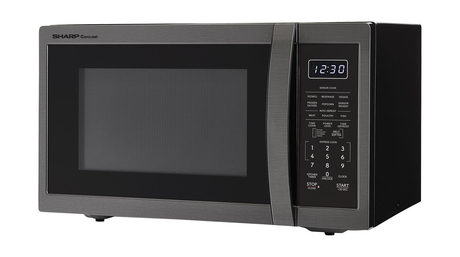 Sharp SMC1452KH Sharp 1.4 Cu. Ft. 1100W Black Stainless Steel Countertop Microwave Oven