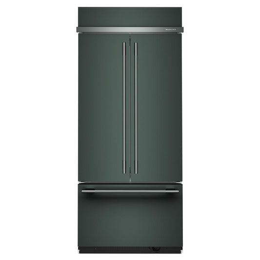 Kitchenaid KBFN536SJP 20.8 Cu. Ft. 36" Built-In French Door Bottom Mount Refrigerator With Platinum Interior