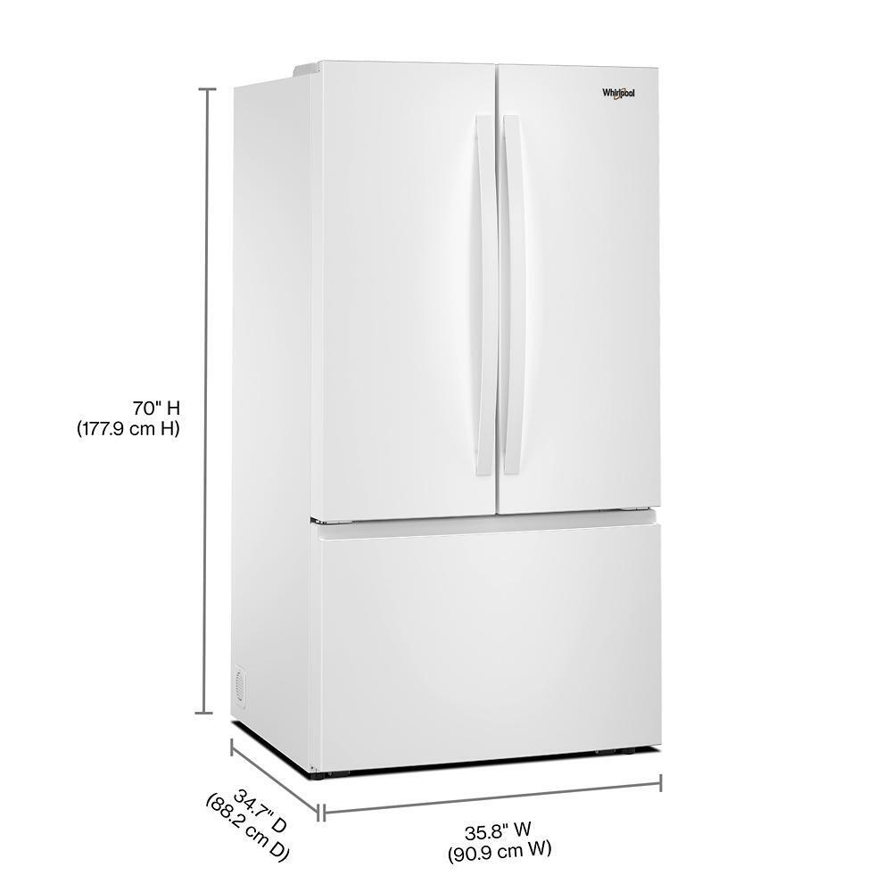 Whirlpool WRFF3336SW 36-Inch French Door Refrigerator With Interior Water Dispenser - 31 Cu. Ft.